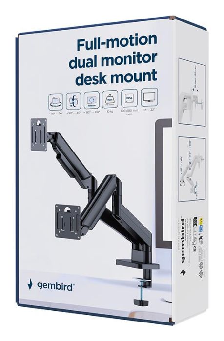 DISPLAY ACC MOUNTING ARM/DOUBL.17-32" MA-DA2-06 GEMBIRD – 17
