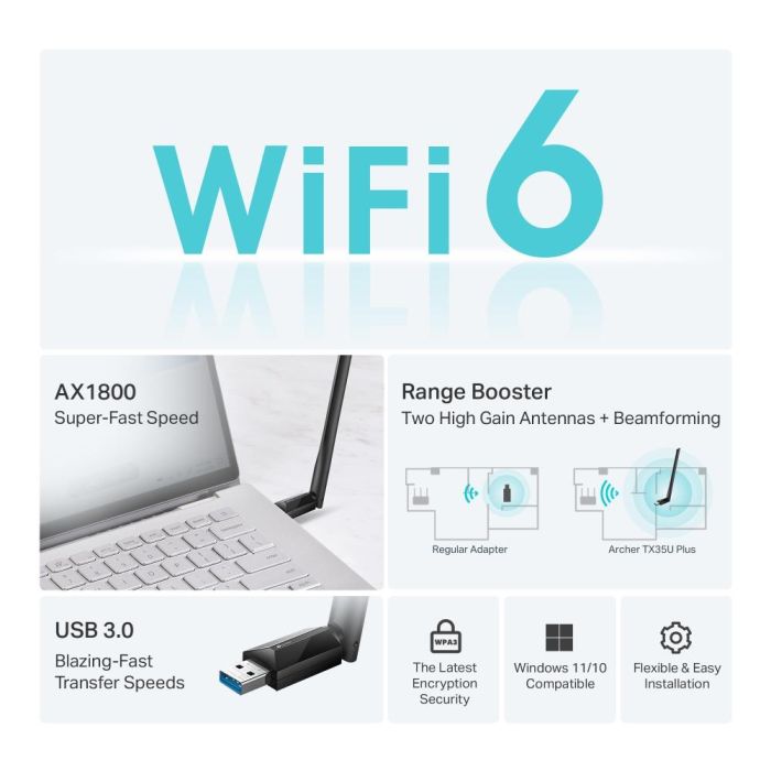 WRL ADAPTER 1800MBPS USB/ARCHER TX35U PLUS TP-LINK – 4