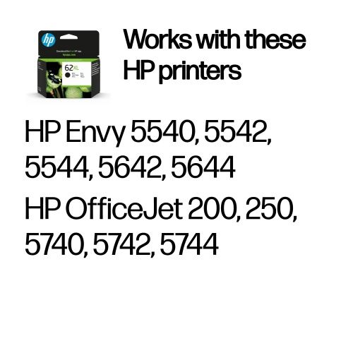 HP 62XL (C2P05AE) Rašalinė kasetė, Juoda – 2