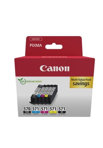 Canon PGI-570 PGBK/CLI-571 (0372C006) Rašalinių kasečių komplektas, PGBK/C/M/Y/BK
