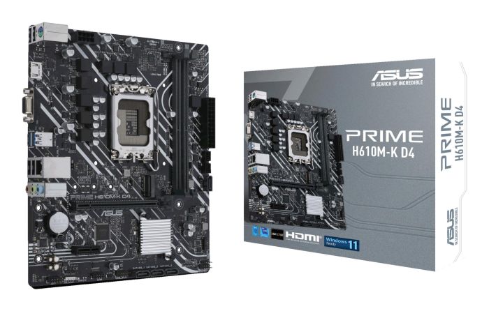 Mainboard ASUS Intel H610 LGA1700 MicroATX 1xPCI-Express 3.0 1x DDR4