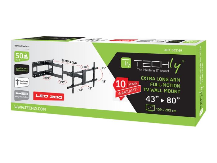 TECHLY Wall Bracket Extendable Arm – 4