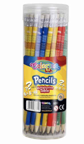 Pieštukas Colorino Kids su trintuku ir daugybos lentele – 2