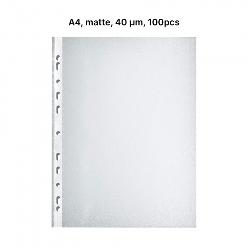 AD Class Įmautės dokumentams A4 matinės 40 mikr., pakuotėje 100vnt. (A4OP40-100) – 2