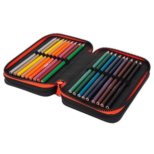 Forminis trijų skyrių penalas su priedais CoolPack Jumper 3 Grey Ball – 3