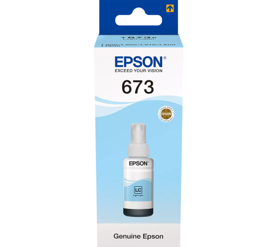 Epson 673LC (C13T67354A) Rašalo papildymo buteliukas, Šviesiai žydra