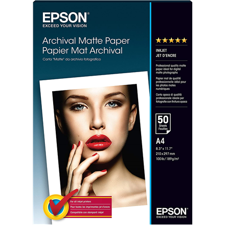 Epson Archival Matte Paper - A4 - 50 Sheets A4
