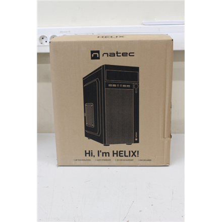 SALE OUT.  | Natec | PC Case | Helix Matx | Black | Mini Tower | DAMAGED PACKAGING | Power supply in