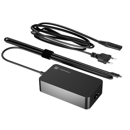 Natec Laptop Charger Gan USB-C 65W for Laptops, Tablets, Phones NZU-2361
