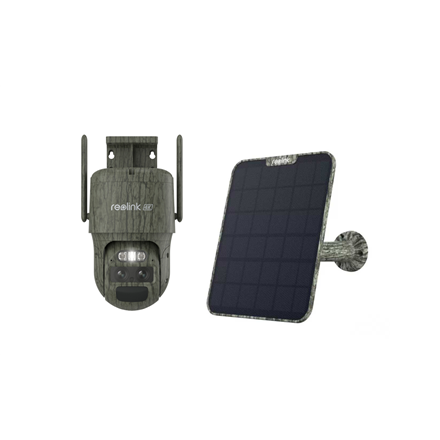 Reolink TrackMix Series G770 Camouflage with Solar Panel 2 4G LTE Dual-Lens Battery Security Camera PTZ 4 MP