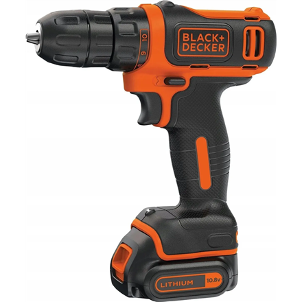 BLACK & DECKER Drill Driver, 10.8 V, 1x1.5 Ah BDCDD12-QW