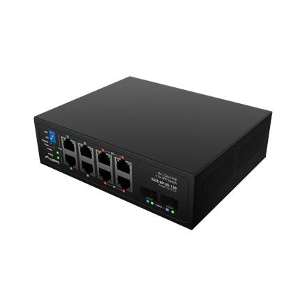 Lanberg Switch PoE 4xBT 4xAT 4xSFP Din Unmanagment Gigabit Ethernet ILGE-8P-2S-120 Unmanaged