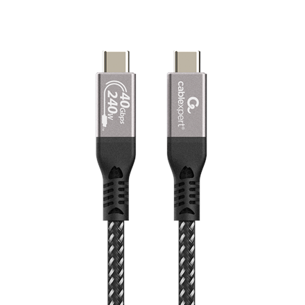 Cablexpert CCBP-USB4-CMCM240-0.5M Premium USB4 Type-C charging and data cable, 40 Gbps, 240 W, 0.5 m Cablexpert