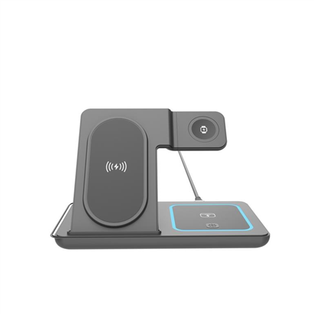 Gembird 3-in-1 foldable wireless charger stand, 15 W, Samsung watch TA-WPC31S-01-BK