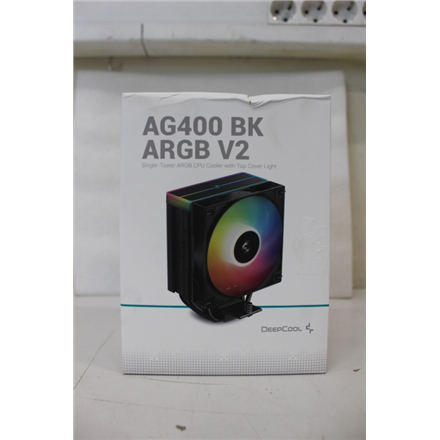 SALE OUT. Deepcool AG400 BK ARGB V2 CPU Cooler, Black SALE OUT. Deepcool CPU Cooler AG400 BK ARGB