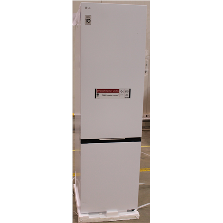 SALE OUT. LG GBBS322CSW Refrigerator, C, Free-standing, Combi, Height 2.03 m, Net fridge 262 L, Net freezer 113 L, White LG Refrigerator GBBS322CSW