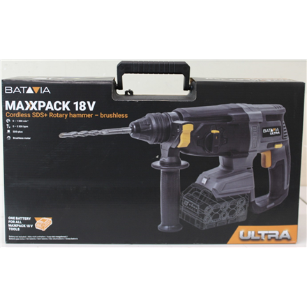 SALE OUT. Batavia 18V brushless hammer drill 2.2 J / SDS+ / Without battery and charger in BMC Batavia B.V. 18V Cordless Brushless Rotary Hammer SDS+, Without Battery and Charger in BMC DAMAGED PACKAGING