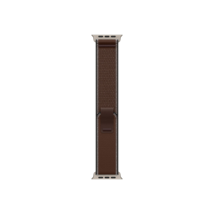 APPLE 49mm Dark Umber Trail Loop - M/L - Natural Titanium Finish Apple