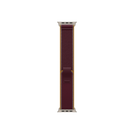 APPLE 49mm Burgundy Trail Loop - S/M - Natural Titanium Finish Apple
