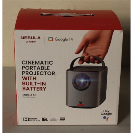 SALE OUT. Anker Nebula Mars 3 Air Google TV Projector with Built-In Netflix Full HD (1920x1080) 400 ANSI lumens