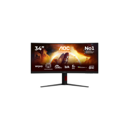 AOC CU34G4ZCA Curved 34" 3440x1440/21:9/1ms HDMI, DisplayPort, USB, Audio out AOC