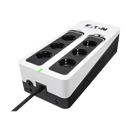 Eaton 3S Gen2 UPS DIN, 450 VA, 270 W, Input: Schuko, Outputs: (3) Schuko, (3) Schuko surge only, Tower 3S450D