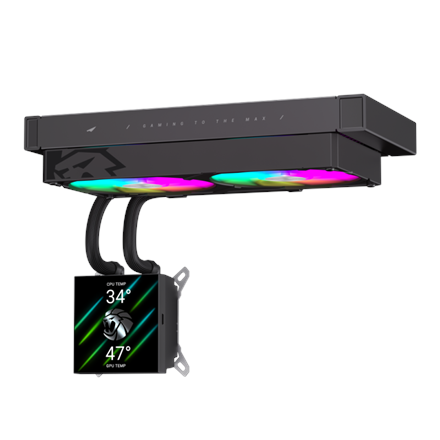 Gamemax CPU Liquid Cooler GLACIER 240 LCD BK Intel, AMD