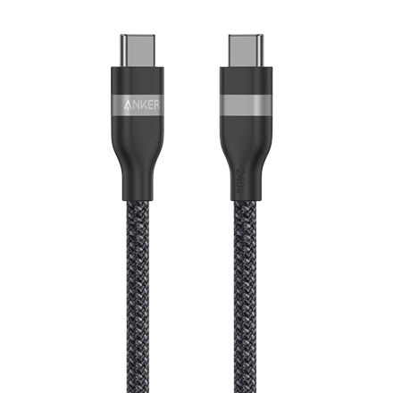 Anker USB-C to USB-C Cable Braided, 0.9m, 240W, Black Anker USB-C Braided Cable, 0.9 m